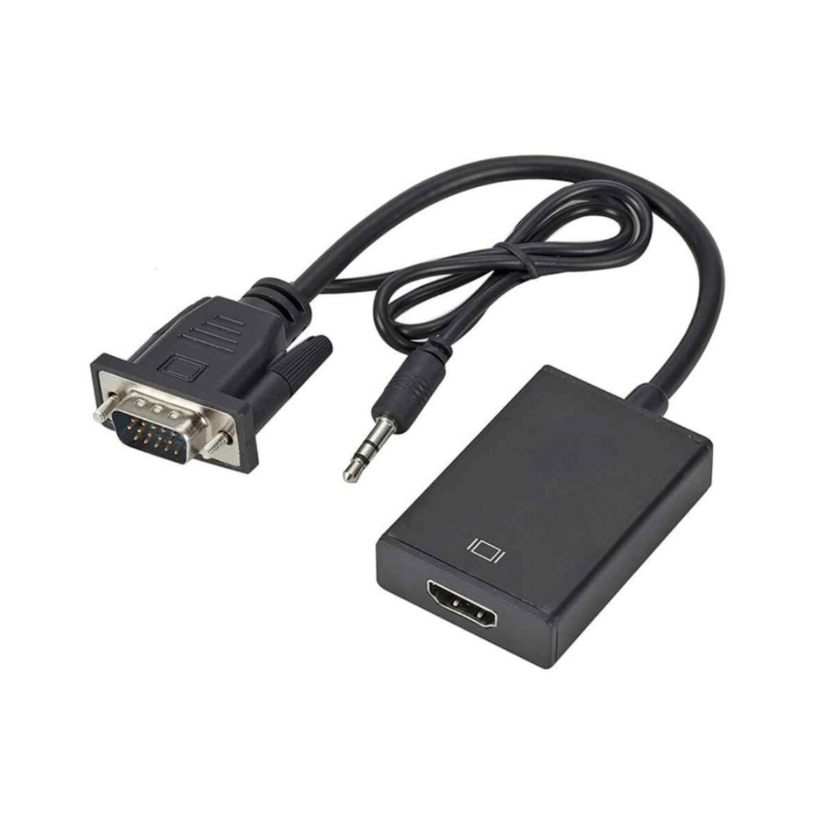 Conversor VGA Macho y audio a HDMI Hembra | Anbyte - Conversor Vga Macho Y Audio A Hdmi Hembra | Anbyte 