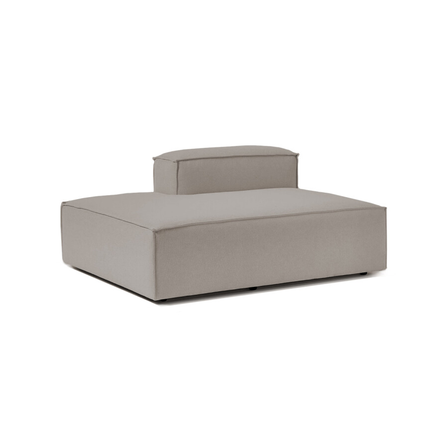 Sillón Nicole Chaise Lounge Simple Izquierdo Gris