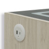 Mesa De Luz Con Luces Y Cargador De Celular Puertos Usb Mesa De Luz Con Luces Y Cargador De Celular Puertos Usb