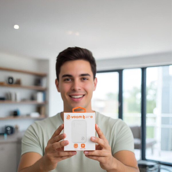 Cargador Portatil Power Bank Led Usb C 5000ma Cable Goldtech Color Blanco