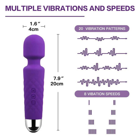 Vara Vibradora Massager USB Violeta