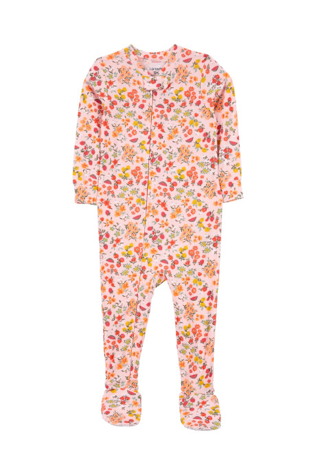 Pijama una pieza con pie diseño floral línea PurelySoft 0