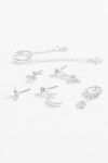 Set de caravanas mystic strass plateado