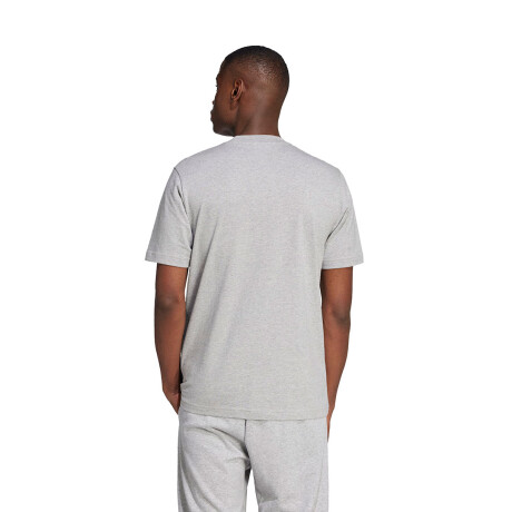 Remera de Hombre Adidas Essentials Logo Gris - Negro