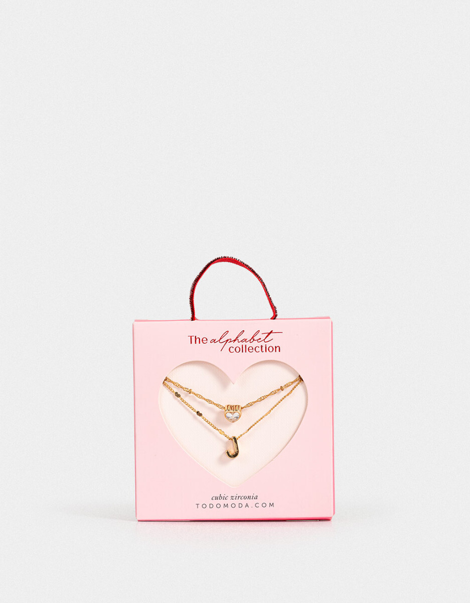 Collar Corto Cubic Inicial "j" 