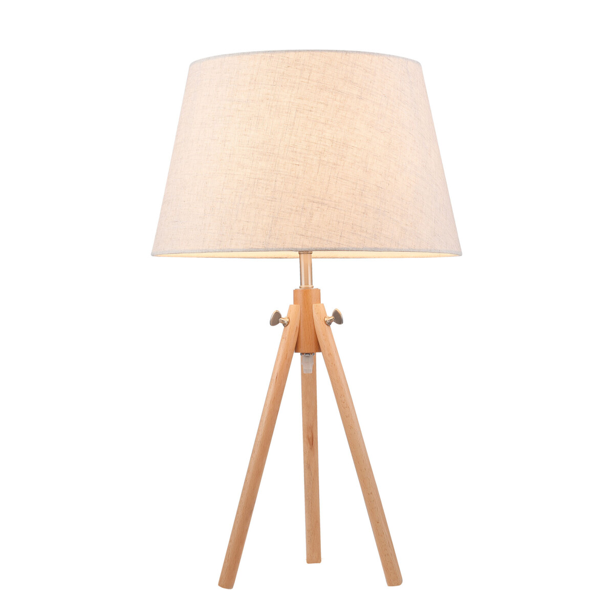 LÁMPARA DE MESA - METAL-Y-MADERA NATURAL-BEIGE CADIZ 