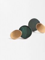 Pendientes Cortos Redondos verde