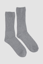 Medias abrigo algodón melange Gris melange