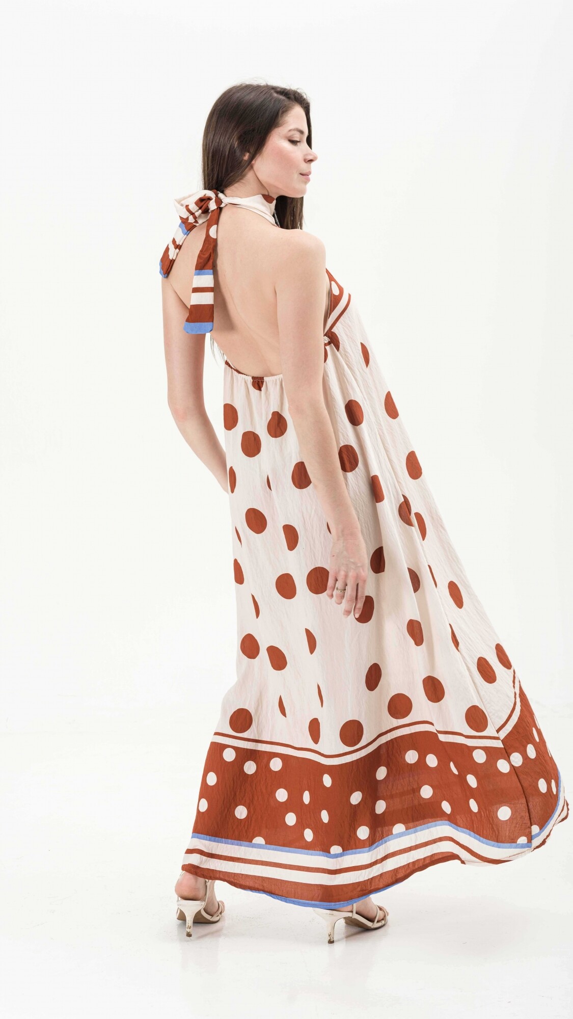 VESTIDO LUNI ESTAMPADO TERRACOTA-BLANCO