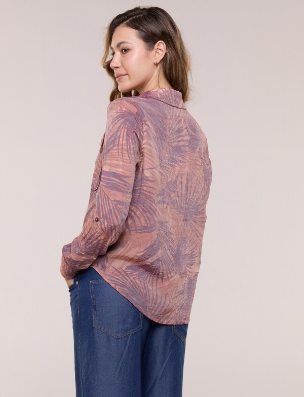 Camisa Liviana Ruedo Asimétrico TOSTADO/MULTI
