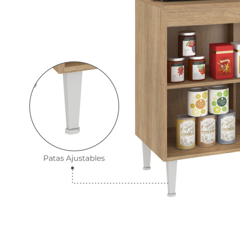 Kit de Cocina Compacta 6 Puertas 1 Cajón 177 x 189 x 52 cm Teka /Grafito