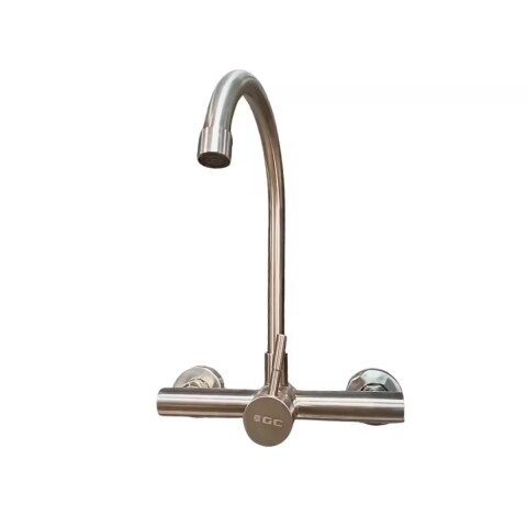 Grifería de cocina Monocomando de pared Celtic Gris Satinada Grifería De Cocina Monocomando De Pared Celtic Gris Satinada