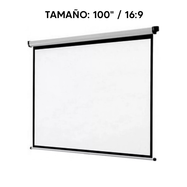 Pantalla Proyector Cortina 100 169 Pvc Abs PANTALLA PROYECCION 100" (SIN TRIPODE)