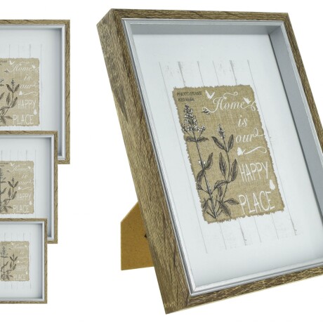 PORTARRETRATO MADERA SET X3UDS BORDE INTERNO PLATEADO PORTARRETRATO MADERA SET X3UDS BORDE INTERNO PLATEADO