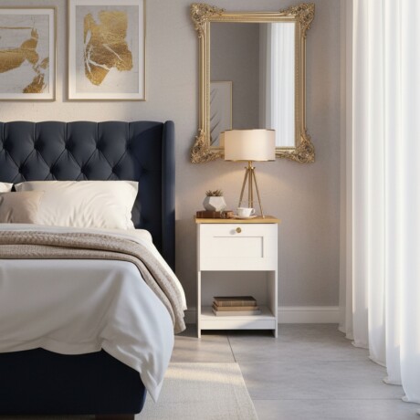 MESA DE LUZ O NOCHE DE UN CAJÓN - LÍNEA AMERICANA MESA DE LUZ O NOCHE DE UN CAJÓN - LÍNEA AMERICANA