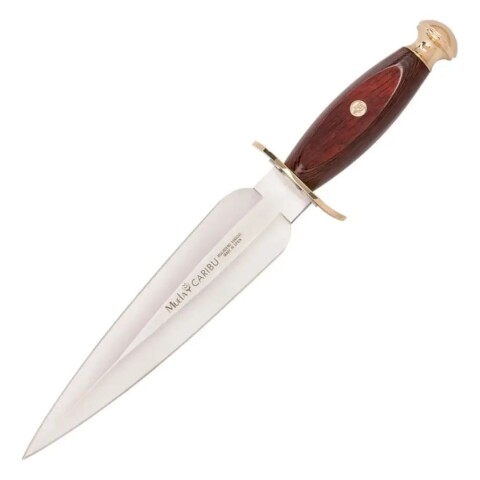 Cuchillo Muela Caribu Acero Inoxidable Doble Hoja Puño Coral Cuchillo Muela Caribu Acero Inoxidable Doble Hoja Puño Coral