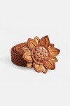 CINTO FAJA FLOWER BRAID Camel