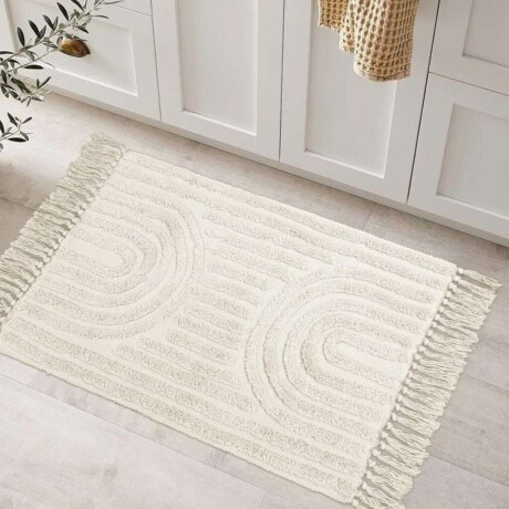 Alfombra Fleece C/Flecos 50X80Cm Semicirulos Alfombra Fleece C/Flecos 50X80Cm Semicirulos
