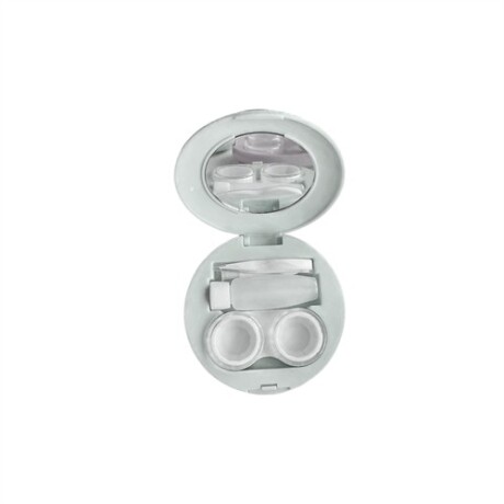 Estuche para lentes de contacto con espejo Gris