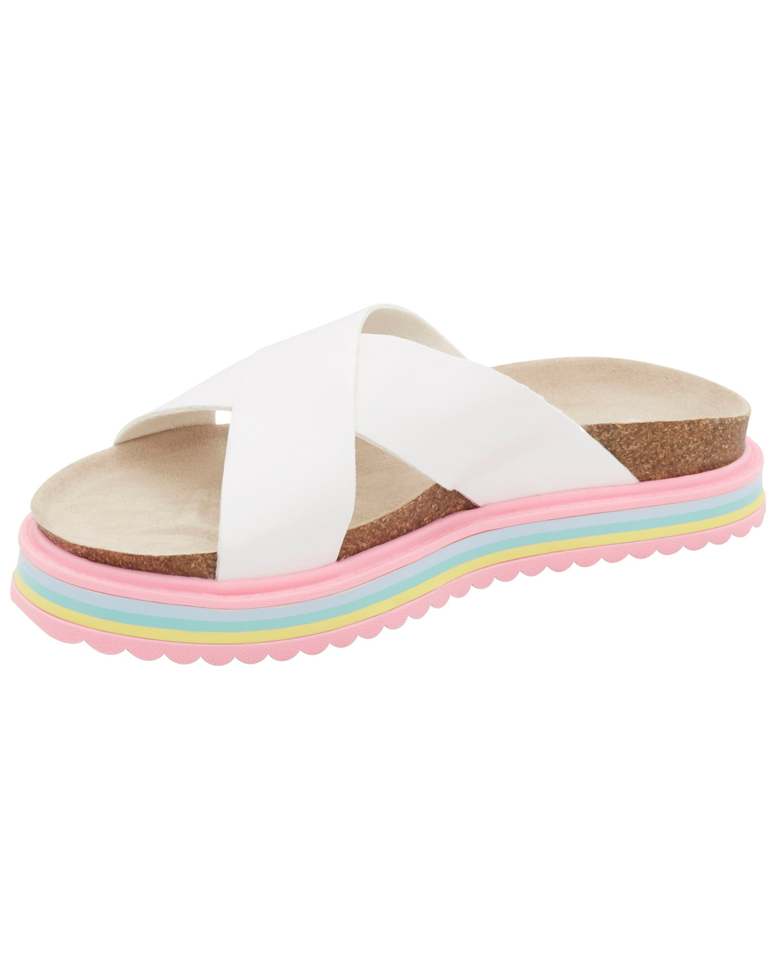 Sandalias sin talón, diseño con suela arcoíris Sandalias sin talón, diseño con suela arcoíris