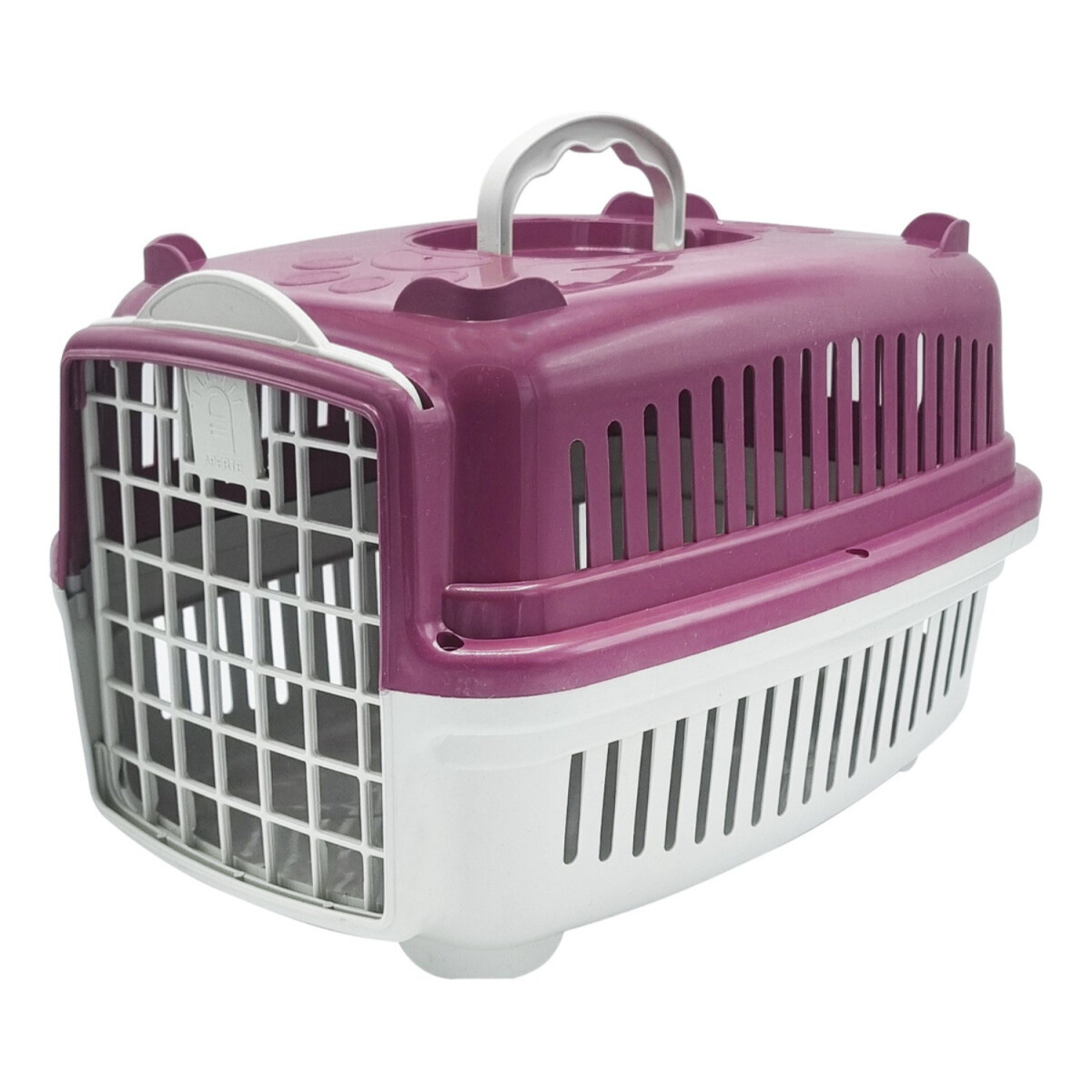 Transportadora Rígida Para Mascotas N1 Perro Gato Resistente - Variante Color Bordo 