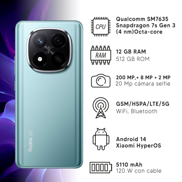 Xiaomi Redmi Note 14 Pro+ 5g 12/512gb AZUL