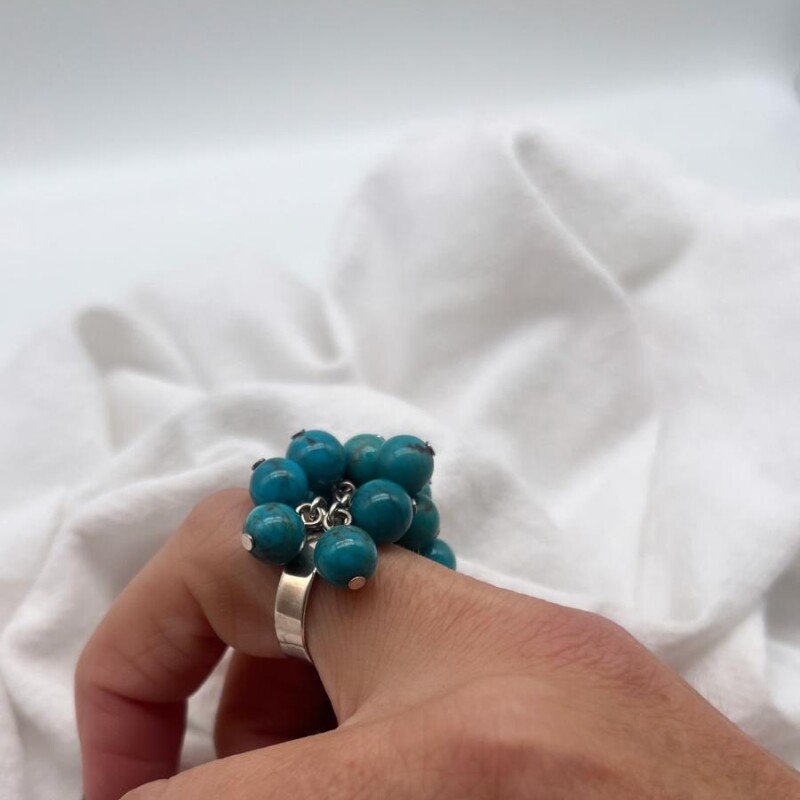 Anillo Mágic plata y Turquesa Anillo Mágic plata y Turquesa