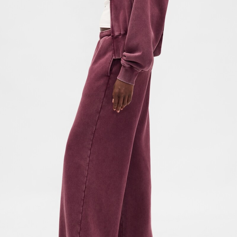 BAGGY WIDE LEG SWEATPANT TUSCAN RED WASH