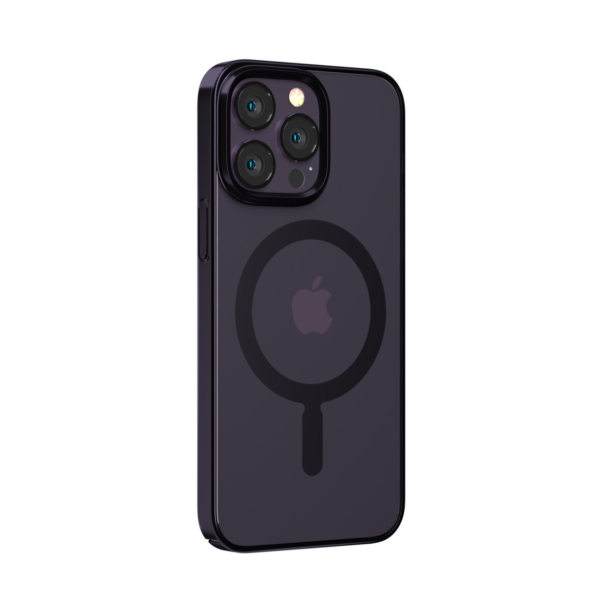 Protector case con borde para iphone 14 pro max magnetic magsafe devia - Deep purple 