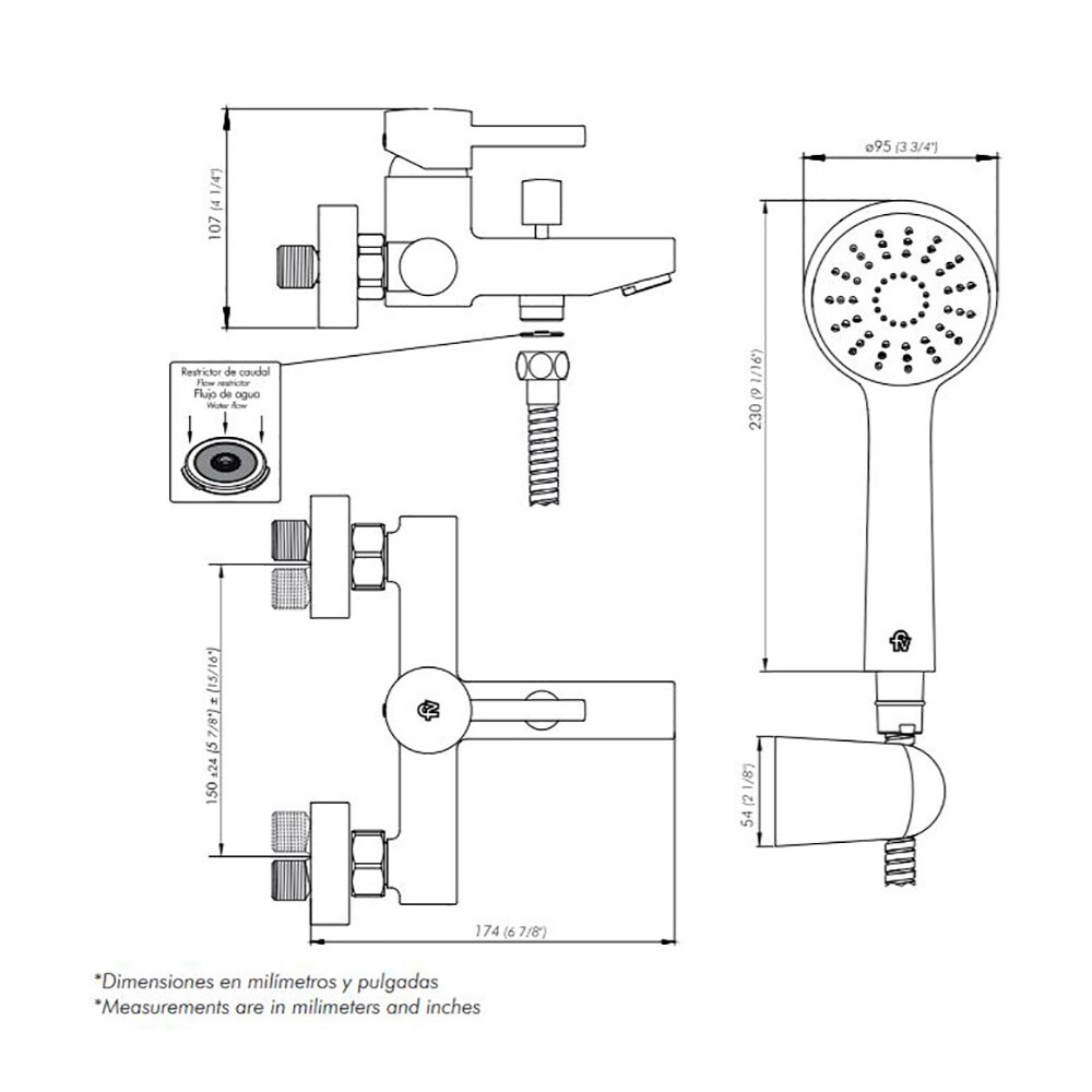GRIFERÍA MONOCOMANDO EXTERIORGRIFERIA BAÑO DUCHA MODELO LILO NEW CON TRANSFERENCIA FV Grifería Monocomando Exteriorgriferia Baño Ducha Modelo Lilo New Con Transferencia Fv