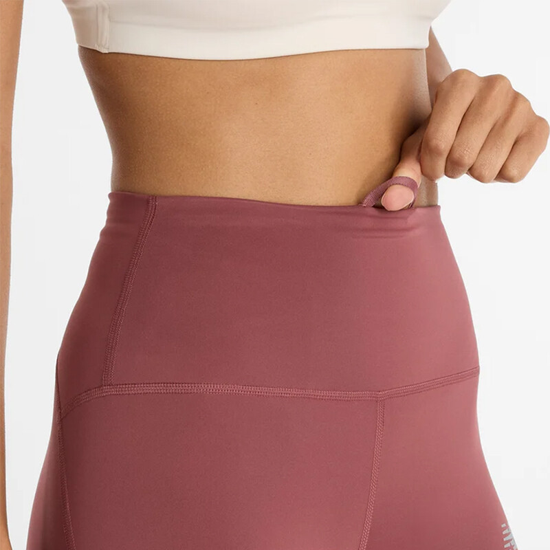 Calza New Balance Sleek High Rise Rojo