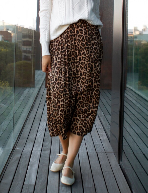 Falda Animal Print NEGRO/TOSTADO