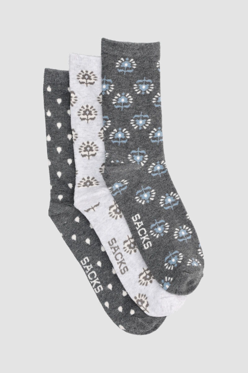 Pack de 3 medias con diseños variados Variante 42