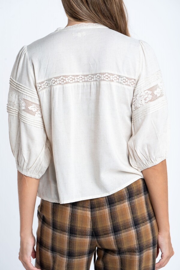 Blusa Encaje Nacar