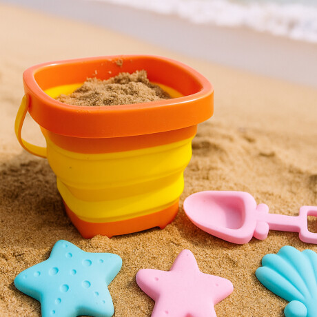 Set de Playa Infantil – Balde, Palita y Rastrillo con Molde Sc