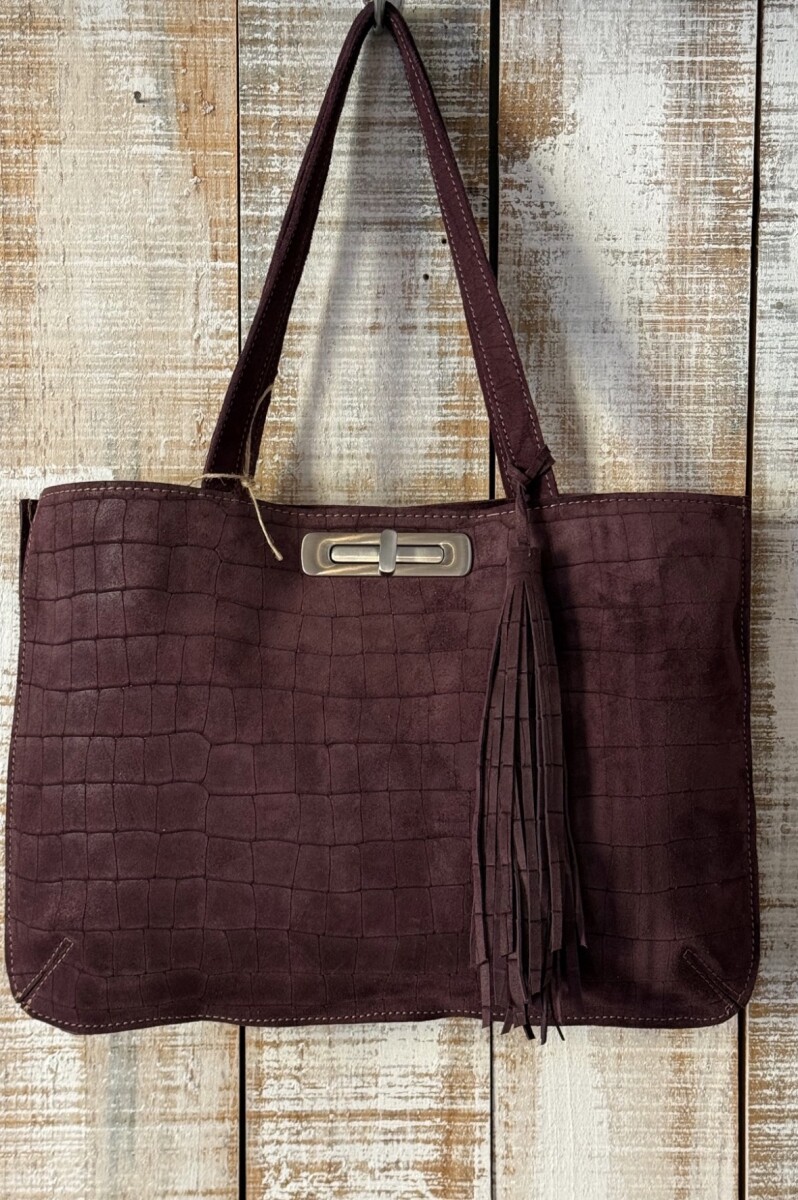 Cartera Madison - Bordó Croco 