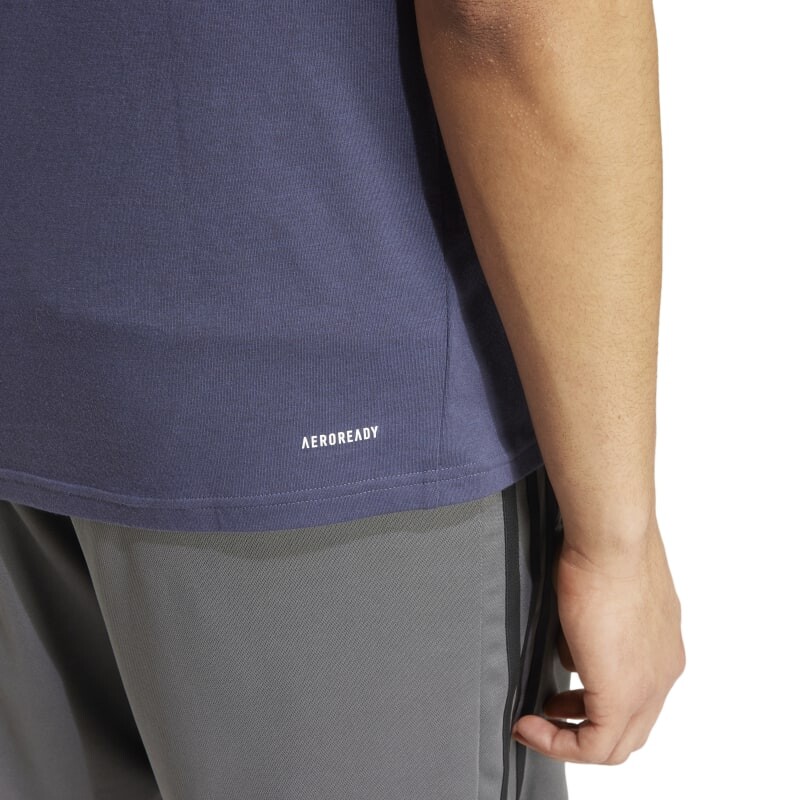 Remera Adidas Essentials Feelready Logo Azul