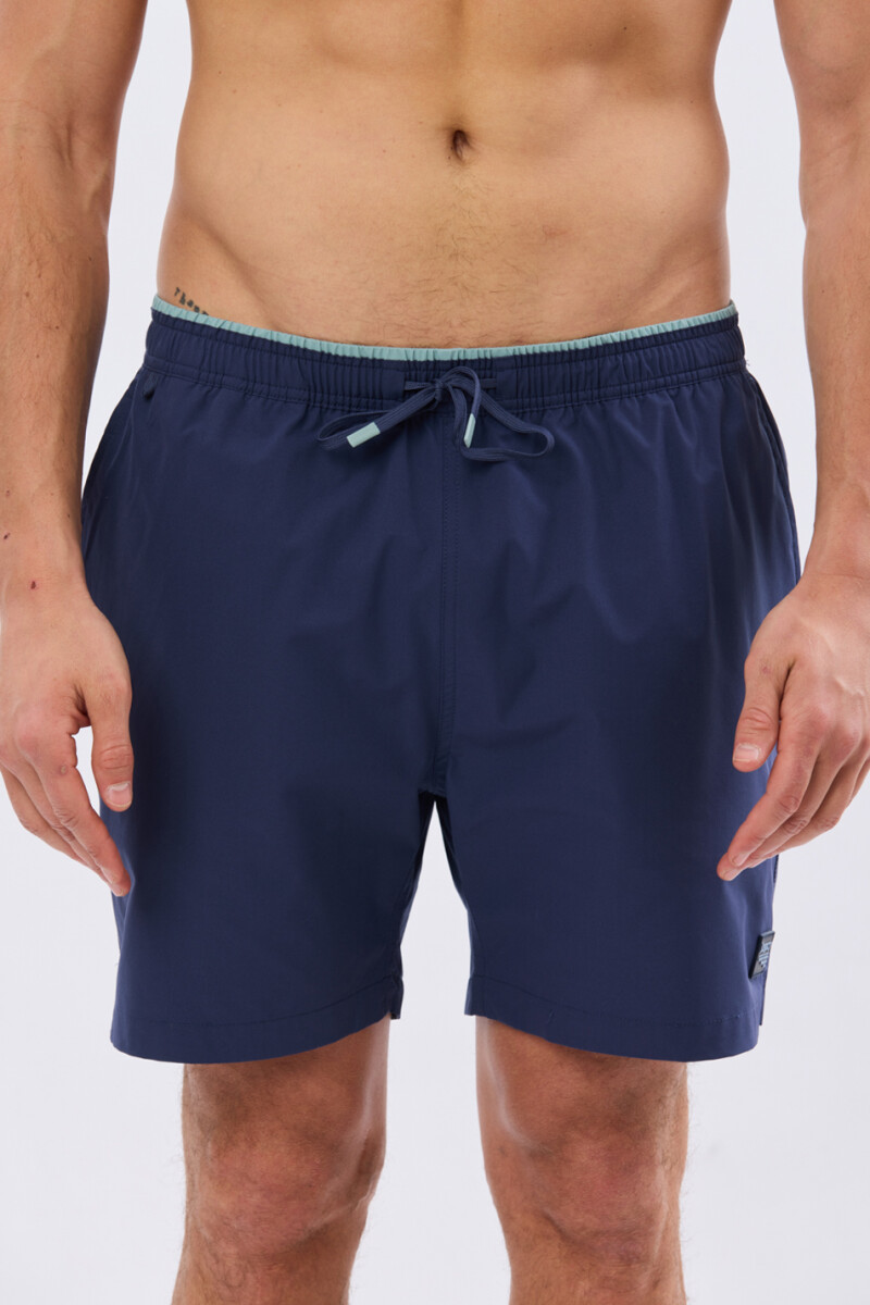SHORT DE BAÑO FLEX LISO - Marino 