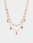 Collares Cortos Bañada en Oro Rosa Collar Corto Multicadena Bañado En Oro Rosa - Dorado Oro Rosa
