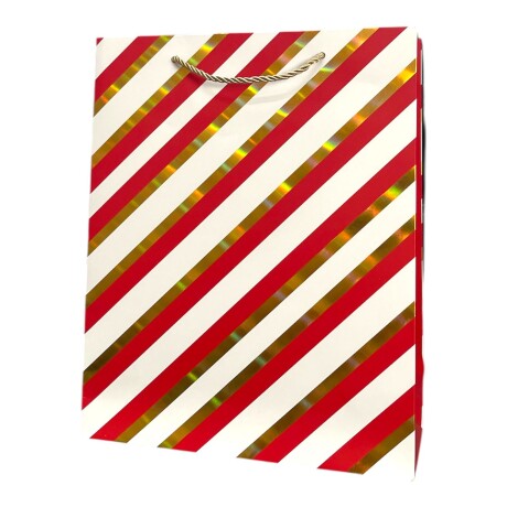 Bolsa Top Mediana Rayas Diagonales Diseño Rojo