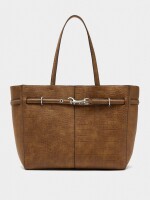 Bolso Shopper Grabado Animal camel