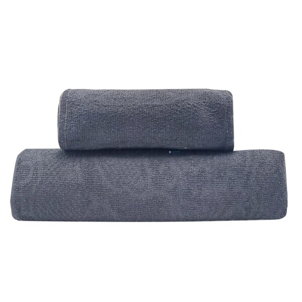 Juego 2 Piezas Toalla De Mano Y Toallón De Baño Algodon Color Variante Gris