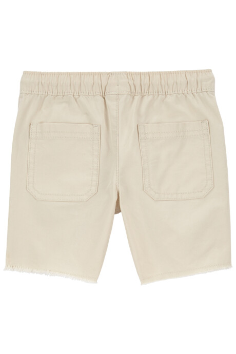 Bermuda de popelina, clásica, khaki. Talles 2-5T Sin color