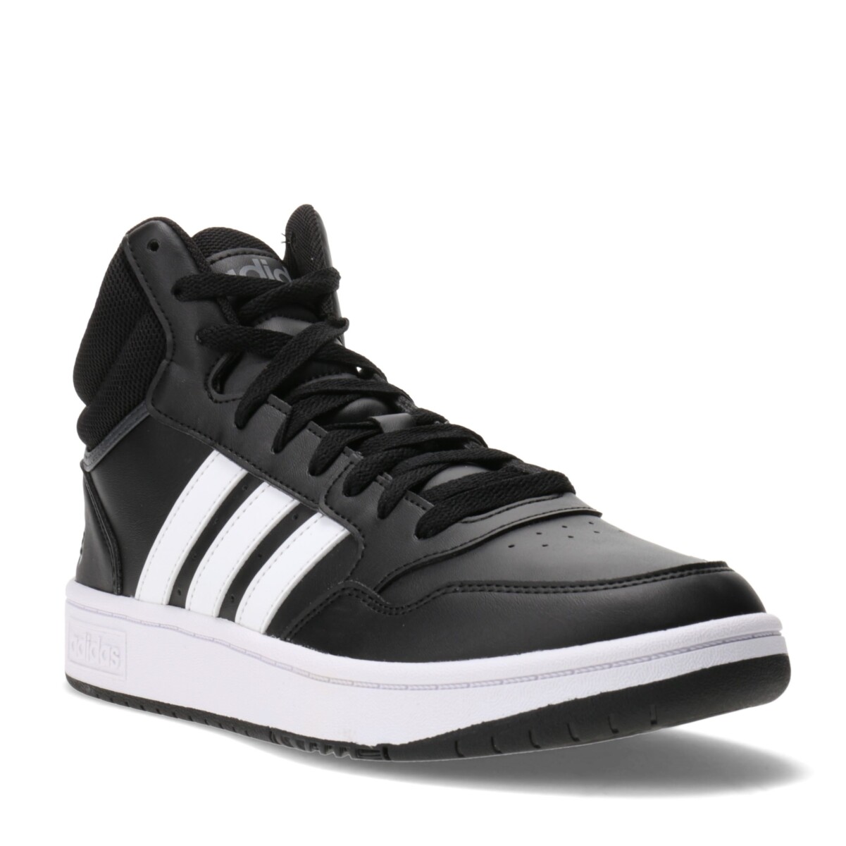 Championes de Hombre Adidas Hoops 3.0 Mid Classic Vintage - Negro - Blanco 