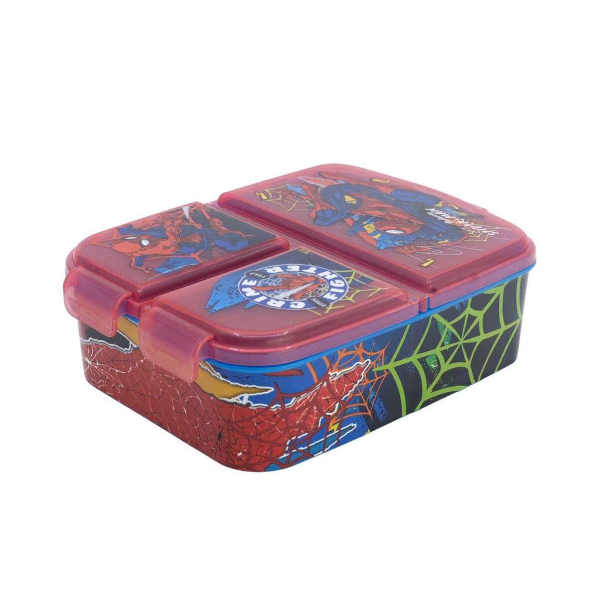 Vianda Infantil con 3 Reparticiones - Spiderman Rojo 