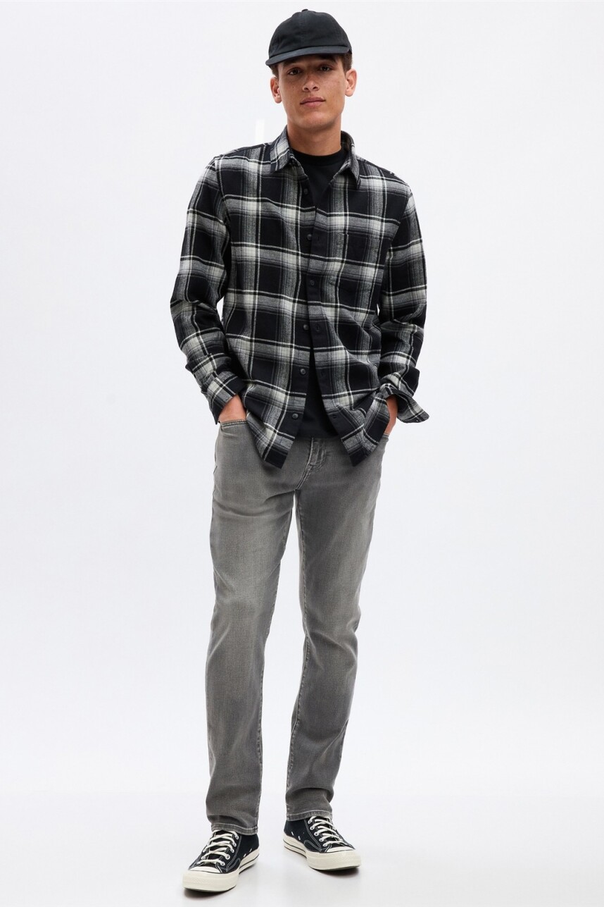 Jean Slim Soft Hombre Grey Wash