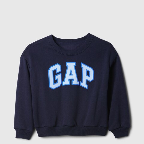 V-OVERSIZED LOGO CREW TAPESTRY NAVY