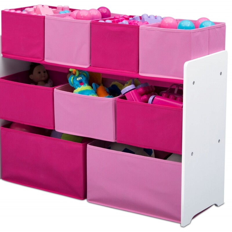 Organizador de 9 contenedores rosado y fuccia Organizador de 9 contenedores rosado y fuccia