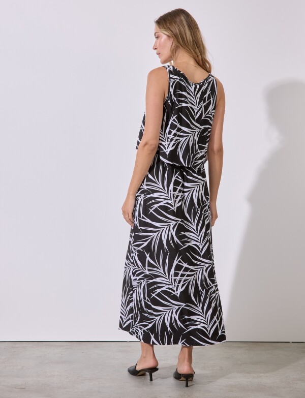 Vestido Maxi Print NEGRO/MULTI