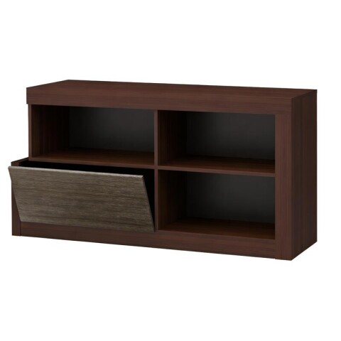 Rack para TV 55” Wood Marrón Mate con Puerta Abatible Tenerife y Nichos Rack para TV 55” Wood Marrón Mate con Puerta Abatible Tenerife y Nichos